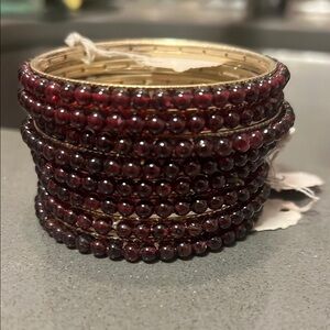Garnet Bangles made in India NWT
